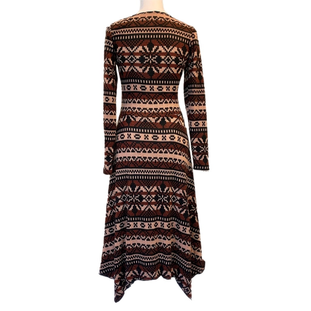 NWT My Beloved Long Sleeve Hanker chief Hem Feather Tassel Sweater Dress size S - Picture 12 of 14